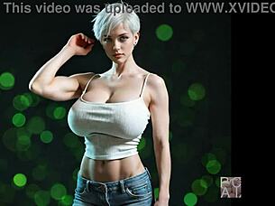 Hey, how massive will Abigail Arcane's muscles get in this huge bodybuilder fetish growth?