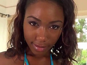 Brunette Teen in Lingerie Takes Two Hard Cocks at Once