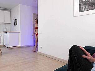 Raw first anal prep leads to successful tight penetration!