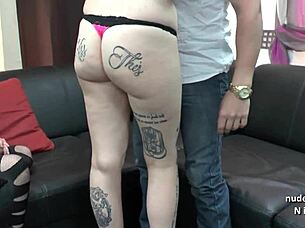 pretty redhead emo slut joins french amateur couple for casting couch interview