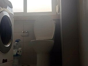 This guy was shaving his monster cock when he suddenly spit out a ton of milk everywhere