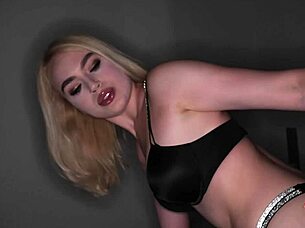 Horny blonde slut Greta Foss gets anal destroyed with huge black cock and pee play