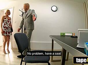 Naive Hungarian Hottie Fucked Hard on Desk