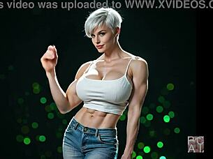 Hey, how massive will Abigail Arcane's muscles get in this huge bodybuilder fetish growth?