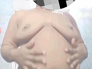 Plump Woman Teases To Squirting Climax In Steamy Shower