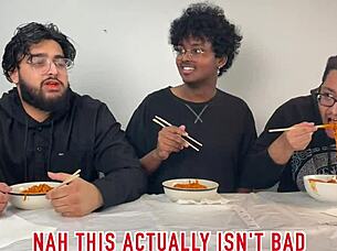 Three hot amateurs take intense hardcore sucking lessons