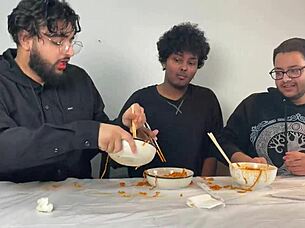 Three hot amateurs take intense hardcore sucking lessons