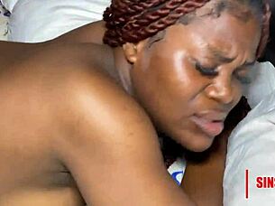 I love giving hardcore backshots to this sexy ebony babe with a big ass while she moans roughly.