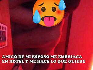 Hey, you think my husband's friend can take me to a hotel after the party and pound my ass while recording?