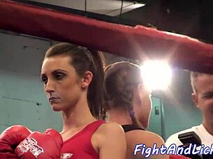 I love how these wrestling babes get into strapon lesbian action, fingering and licking each other to orgasm in glamour style.