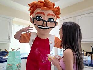 Petite Brunette Eva Generosi Sucks Big Cock And Swallows Cum