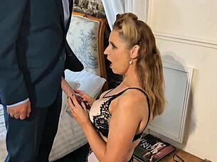 Bettie Hayward stars as a secretary negotiating a pay rise in vintage office setting. She engages in classic encounters.