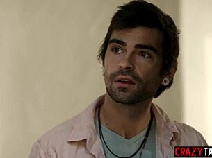 Oh wow, lucky client gets private rough sex with horny big tits milf Natasha Nice after her investigation services.