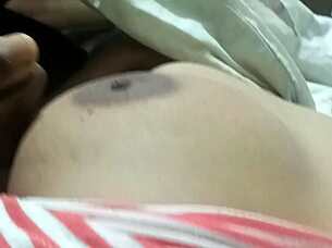 Cunhada Lets Him Cum All Over Her Big Ebony Tits After Intense Monster Cock Action!