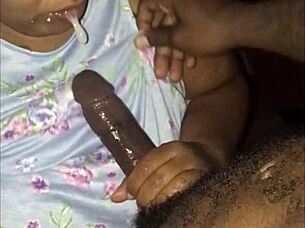 sneaking a blowjob from the hot milf next door with her big ass and deepthroat skills