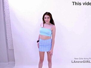 this captivating brunette stunner gets fucked hard in her modeling audition