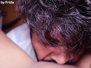 sexy slut gets her huge ass and cute latina pussy eaten out in pov