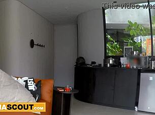 Big tits blonde latina teen sloppy blowjob on massive cock pov close-up