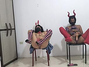 oh these hot colombian and brazilian sluts with natural big tits are total bitches craving intense sex from their sexy latina vaginas