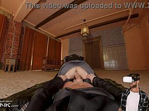 hey check out vr conk with brunette chani riding huge cock in dune cosplay parody