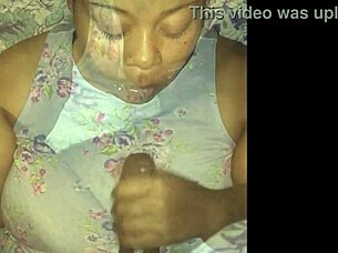 sneaking a blowjob from the hot milf next door with her big ass and deepthroat skills