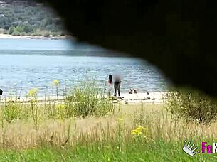 Voyeur Natalii Quinn Hunts Cock in Madrid Reservoir for Rough Outdoor Fucking and Cum
