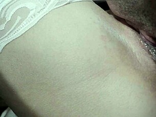 he gently licks my wet pussy until nectar drips and i reach intense orgasm in close up