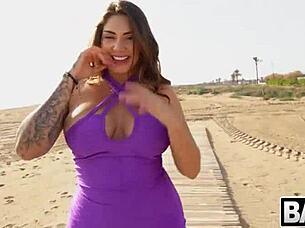 Big Busty Blonde Milf Sara Blonde Tommy Cabrio On Streets In Public