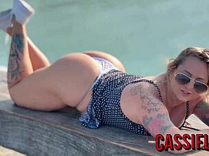 Big clit blonde milf gets ass licked and fucked hard. Interracial action leads to cum in mouth in car doggystyle.