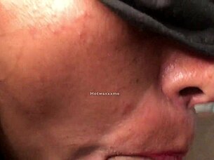 Why Blindfold This Slut For Deep Blowjob Action?