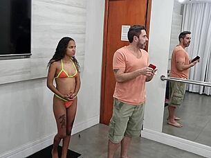 Hey, check out the behind-the-scenes with tiny Brazilian teen Dessinha Carioca taking double vaginal for the first time, screaming in rough interracial orgasm!