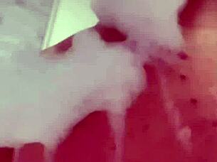 Horny British Slut Masturbates Wildly in Steamy Shower