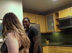 serenity taylor's big natural tits bounce while she teases rome major's thick monster cock in sexy lingerie