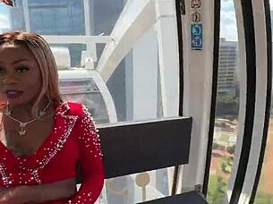 squirting wildly outdoors