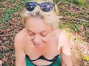 oh sexy in the forest i find a stranger for some hummmmm fun