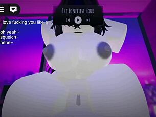 White roblox slut craves hard cock fucking in wild sex