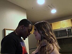 serenity taylor's big natural tits bounce while she teases rome major's thick monster cock in sexy lingerie