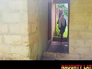 ohh leaked video shows my african buddy pounding bbw black woman with big tits and wet pussy in bent over doggystyle outdoors until explosive finish