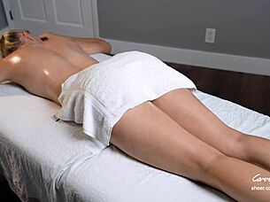 Naughty teen 18+ gets hard unexpected sex from massage therapist! 💦😈