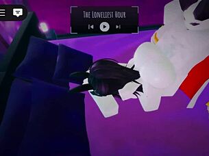 White roblox slut craves hard cock fucking in wild sex