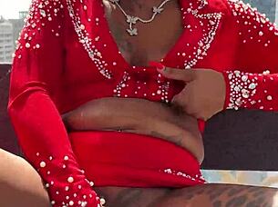 squirting wildly outdoors