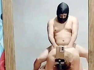 Hey, look at us fucking in front of the mirror with my hot chubby Latina wife bent over in doggystyle?