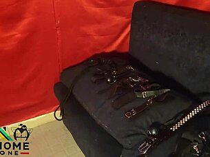 Sexting leads to intense lesbian fucking session.