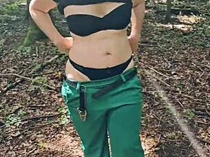 oh sexy in the forest i find a stranger for some hummmmm fun