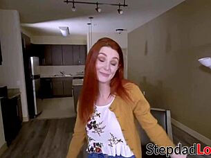 pretty redhead lacy lennon rides throbbing cock like pro 😍