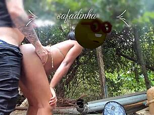 i can't believe my woman left and now this young brunette amateur calls me over for intense interracial action.