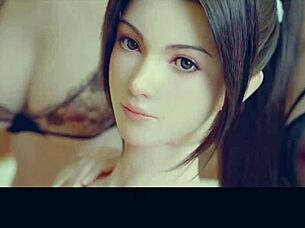 oh wow, this horny android is reverse cowgirl riding that huge boner deep in her ass