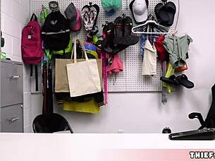 Oh God Pretty Vanessa Got Caught by the Mall Cop and Now She's Offering Her Tight Pussy for a Rough Punish Fuck