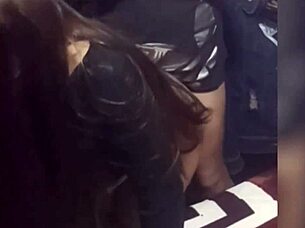 the college girl panicked about her boyfriend discovering the wild party escape with her friend leading to intense ripped-clothes action and tight pussy pounding.