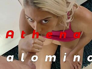 Hey, how did blonde athena palomino convince her date to help with the car by offering shaved pussy in missionary creampie on the sofa?